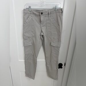 Joie Light Gray Ankle Cargo Pants